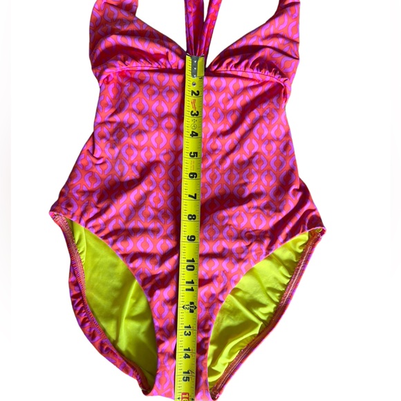 Echo one piece swim suite size 6 pinkish orange/ purple/yellow! - Picture 7 of 10
